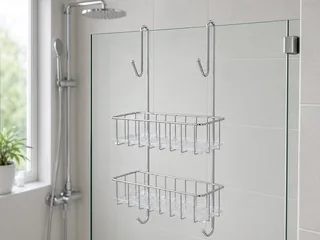 WENKO Duschkorb Aldo Duschkorb 2 Etagen ohne Bohren