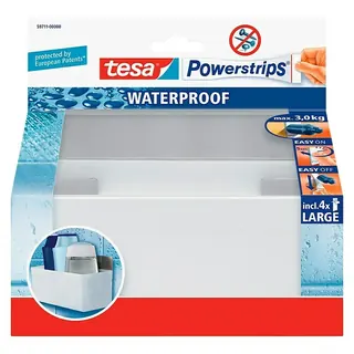 tesa Powerstrips Waterproof Duschablage Einzel-Duschablage ohne Bohren